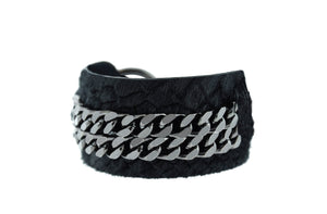 HARPER - Black Python Gunmetal Mister Fairbanks